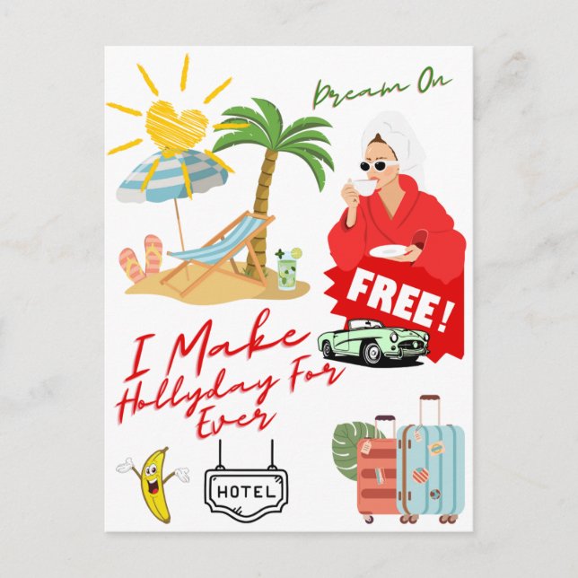 Hollyday For Ever Postcard (Front)