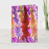Hollyhock Blooms Of Elegance, Birthday