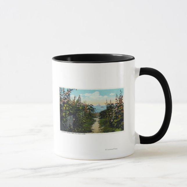 Hollyhock Lane View of the Harbour Mug (Right)