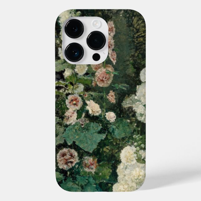 Hollyhock Rose Flowers Case-Mate iPhone Case (Back)