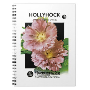 Hollyhock Vintage Seed Packet Notebook