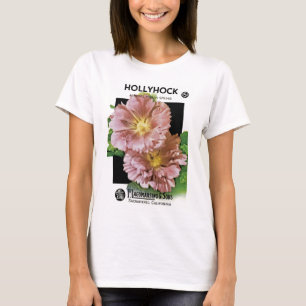 Hollyhock Vintage Seed Packet T-Shirt