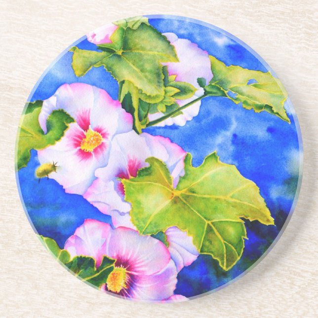 Hollyhocks Coaster (Front)