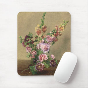 Hollyhocks mouse mat
