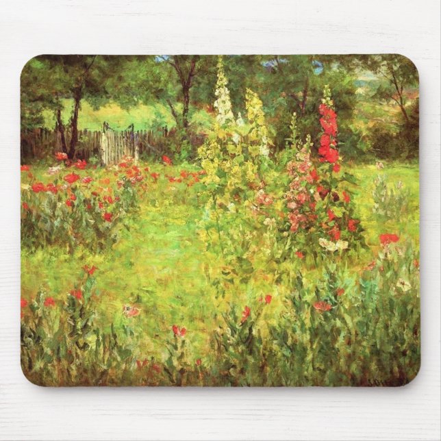 Hollyhocks & Poppies Mouse Mat (Front)