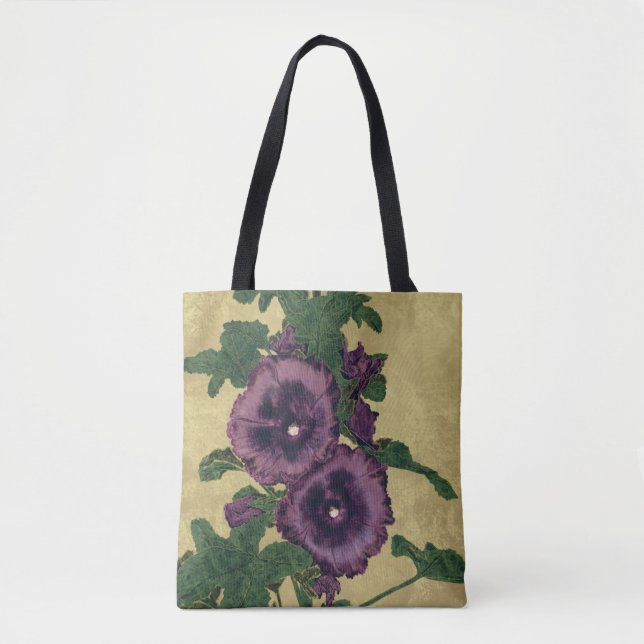 Hollyhocks Tote Bag (Front)
