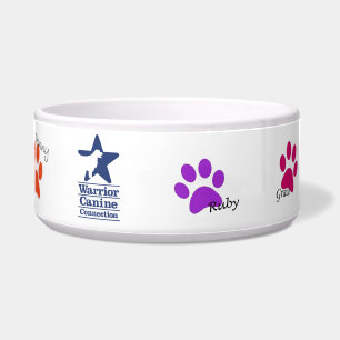 Holly's Half Dozen paw print pet bowl