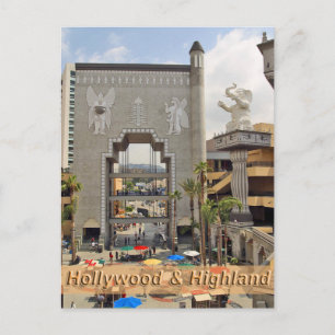 Hollywood and Highland Los Angeles Postcard