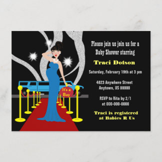 Hollywood Baby Shower Invite boy