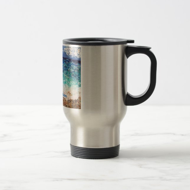 Hollywood Beach Art Travel Mug (Right)