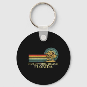 Hollywood Beach Florida Family Vacation Vintage Pa Key Ring