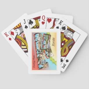 Hollywood Beach Florida FL Vintage Travel Souvenir Playing Cards