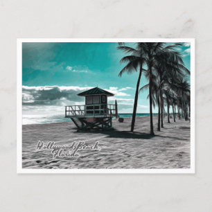 HOLLYWOOD BEACH FLORIDA POSTCARD