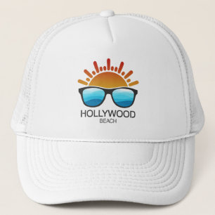 Hollywood Beach Florida Sunglasses Trucker Hat