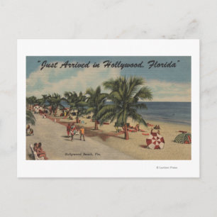 Hollywood Beach, Florida - View of Beach Postcard