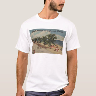 Hollywood Beach, Florida - View of Beach T-Shirt