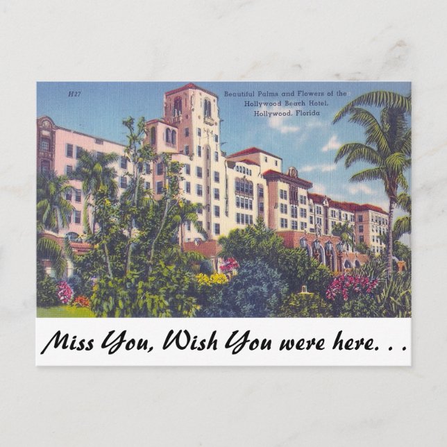 Hollywood Beach Hotel, Hollywood, Florida Postcard (Front)
