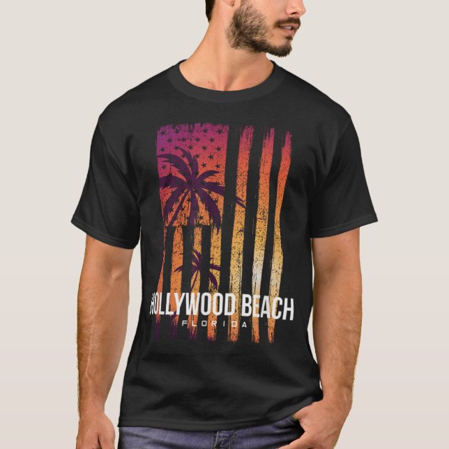Hollywood Beach Usa Florida T-Shirt (Front)