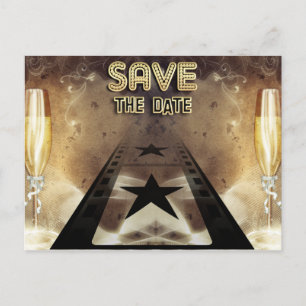 Hollywood Bling Save The Date Post Card