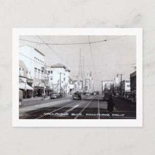 Hollywood Blvd., Hollywood, California Vintage Postcard