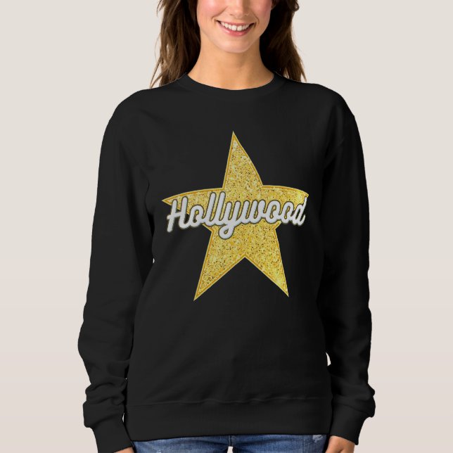 Hollywood Bold Script Walk Of Fame Star Sweatshirt (Front)