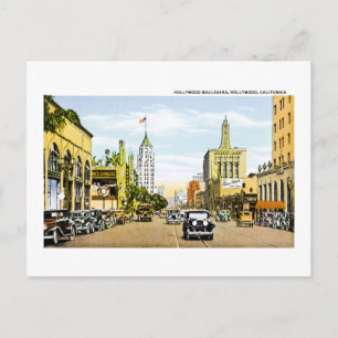 Hollywood Boulevard, Hollywood , California Postcard