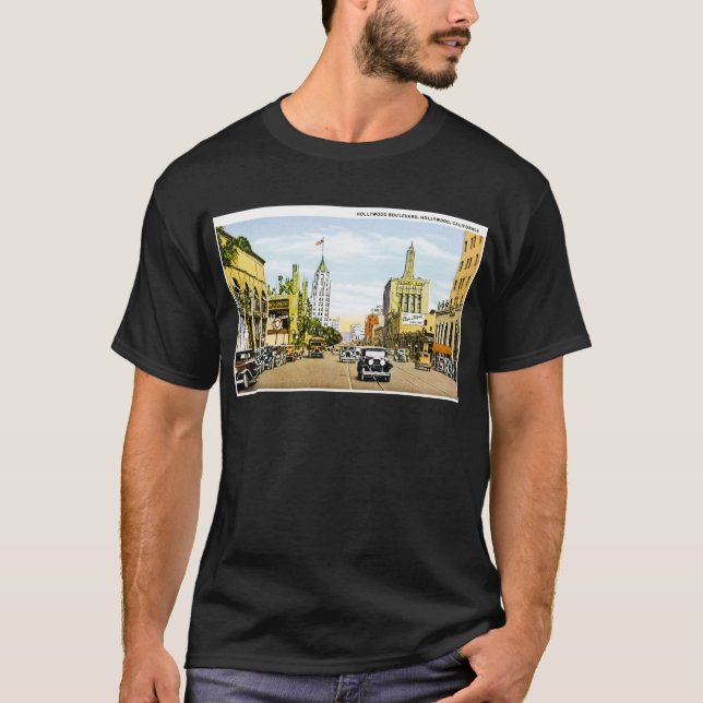 Hollywood Boulevard, Hollywood , California T-Shirt (Front)