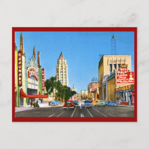 Hollywood Boulevard, Los Angeles Vintage Postcard