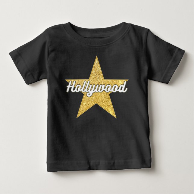 Hollywood Boulevard Script and Star Baby T-Shirt (Front)
