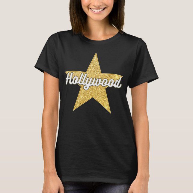 Hollywood Boulevard Script and Star T-Shirt (Front)