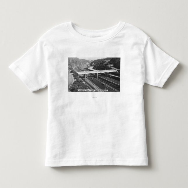 Hollywood, CA Cahuenga Pass Freeway View Toddler T-Shirt (Front)