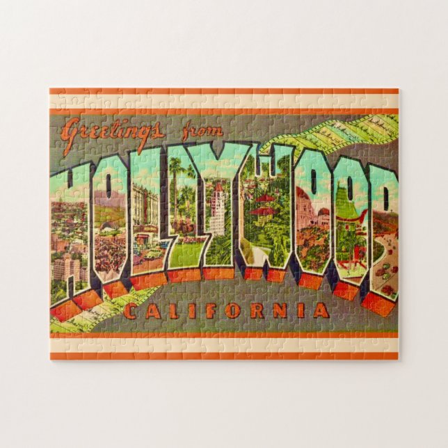 Hollywood CA Greeting  Jigsaw Puzzle (Horizontal)