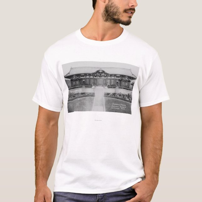 Hollywood, CA Japanese Mansion in Gardens T-Shirt (Front)