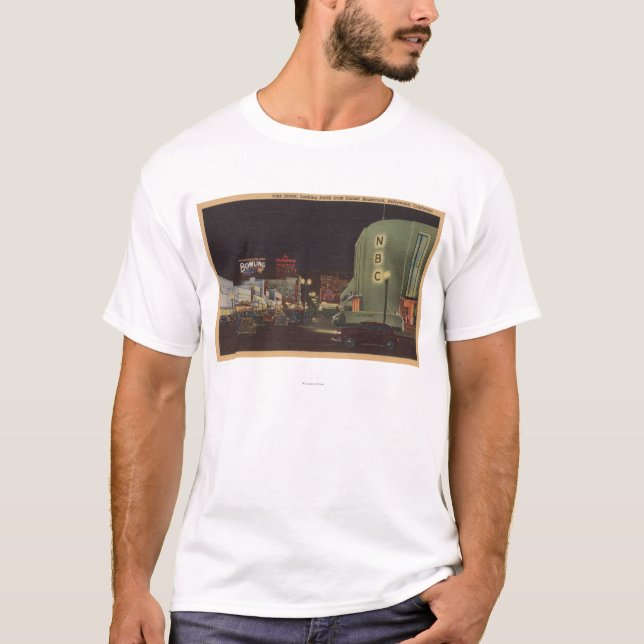 Hollywood, CA - Vine Street from Sunset T-Shirt (Front)