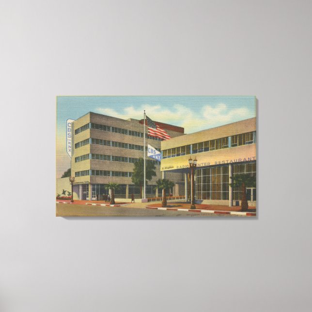 Hollywood, CAColumbia Square, KNX Broadcasting Canvas Print (Front)