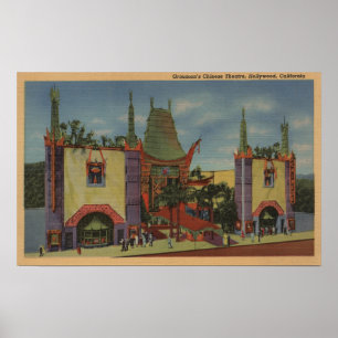 Hollywood, CAGrauman's Chinese Theatre View Poster