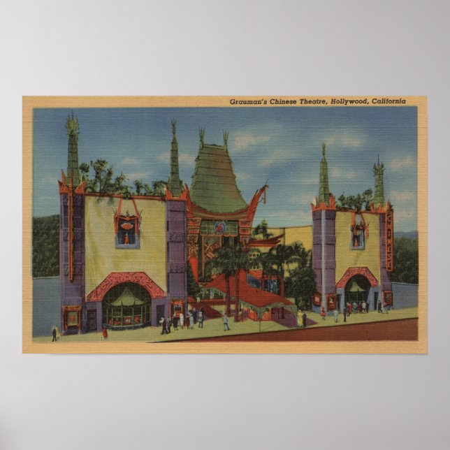 Hollywood, CAGrauman's Chinese Theatre View Poster (Front)