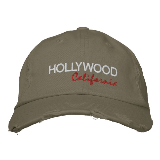 HOLLYWOOD, California Embroidered Hat (Front)