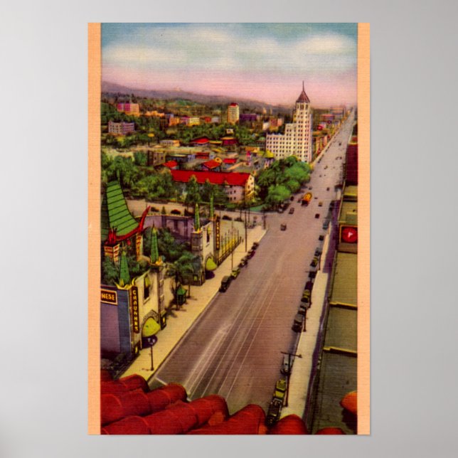 Hollywood California Hollywood Boulevard Poster (Front)