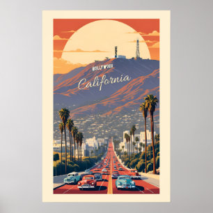Hollywood California Poster