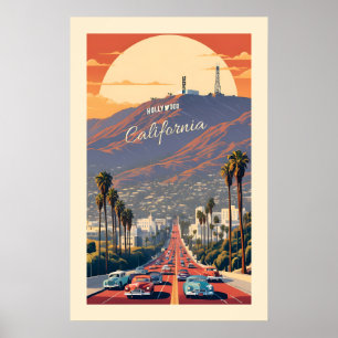 Hollywood California Poster