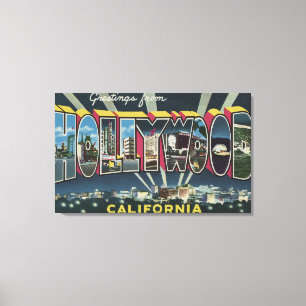 Hollywood, CaliforniaLarge Letter Scenes 2 Canvas Print