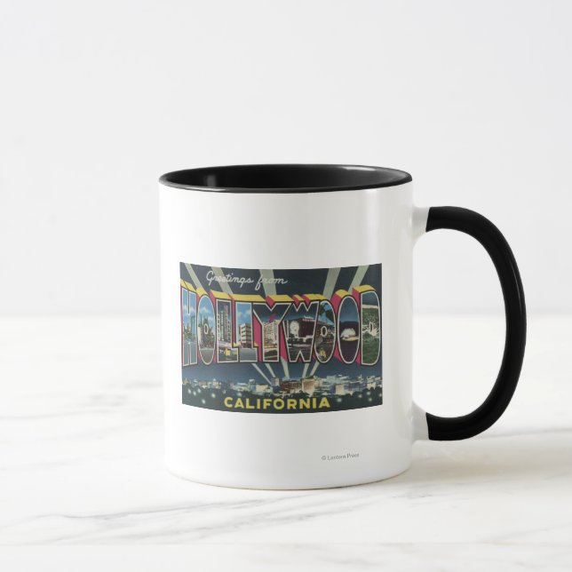 Hollywood, CaliforniaLarge Letter Scenes Mug (Right)
