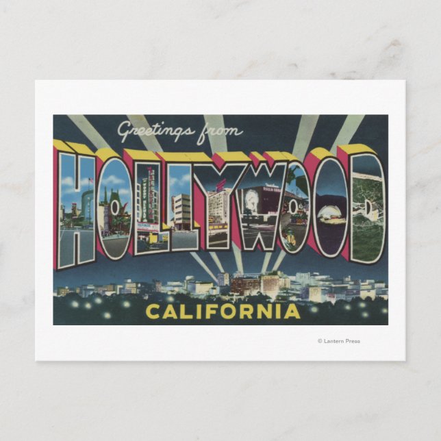 Hollywood, CaliforniaLarge Letter Scenes Postcard (Front)