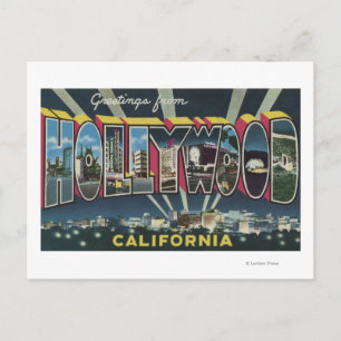 Hollywood, CaliforniaLarge Letter Scenes Postcard