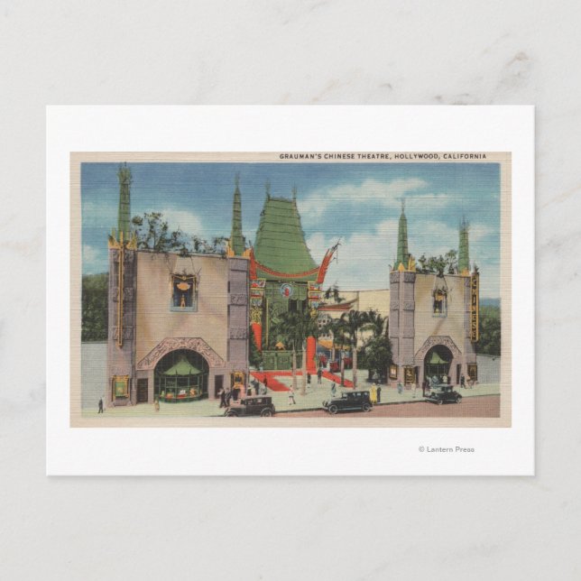 Hollywood, CAView of Grauman's Chinese Theatre Postcard (Front)