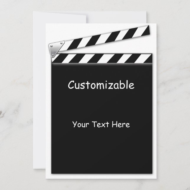 Hollywood Clapper Board Custom, Blank Back (Front)