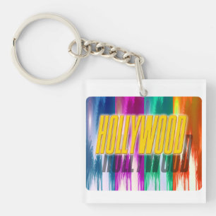 "Hollywood" Colourful Palms Keychain