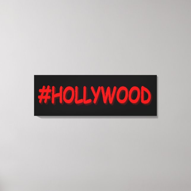 "#HOLLYWOOD" Cute Design. Buy Now Canvas Print (Front)
