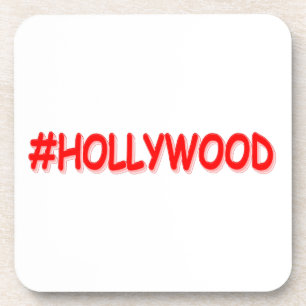"#HOLLYWOOD" Cute Design. Buy Now Coaster